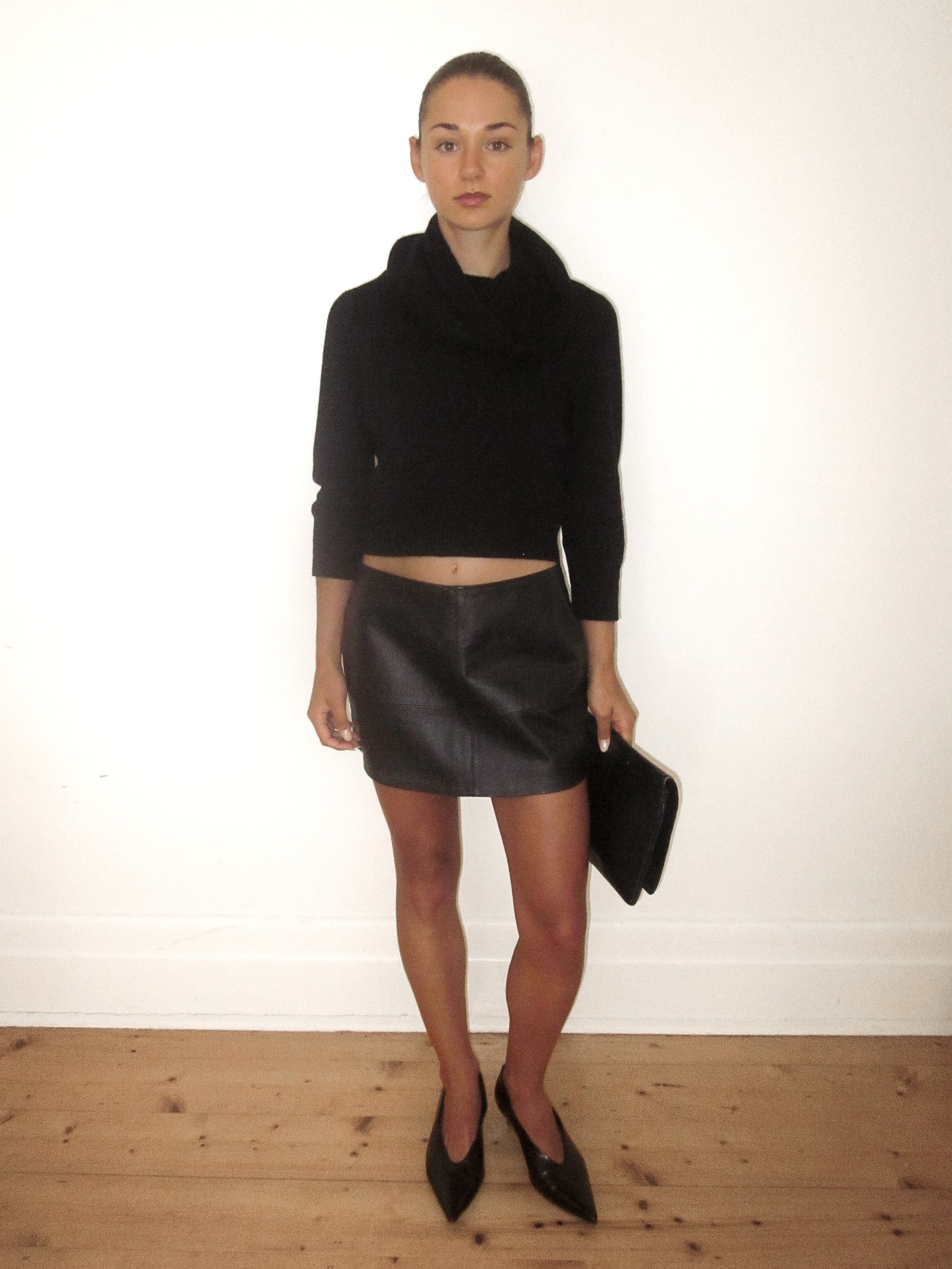 100% Leather Micro Skirt