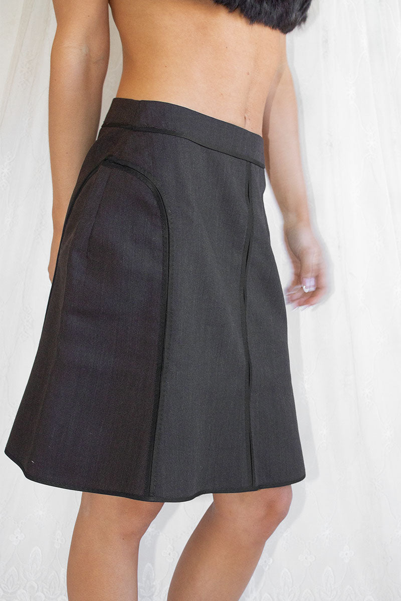 Louis Vuitton / Wool & Mohair Mini Skirt