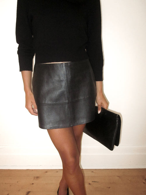 100% Leather Micro Skirt