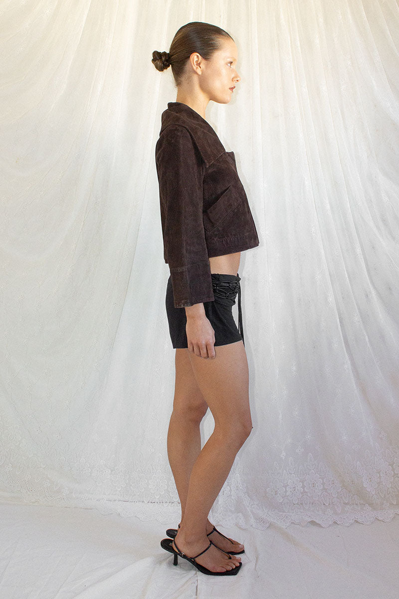 Diane von Furstenberg / Suede Micro Jacket