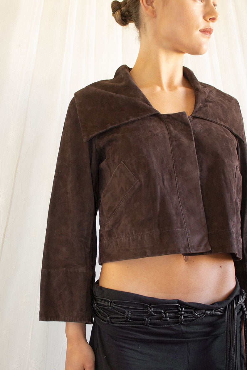 Diane von Furstenberg / Suede Micro Jacket