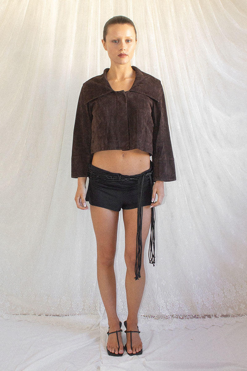 Diane von Furstenberg / Suede Micro Jacket