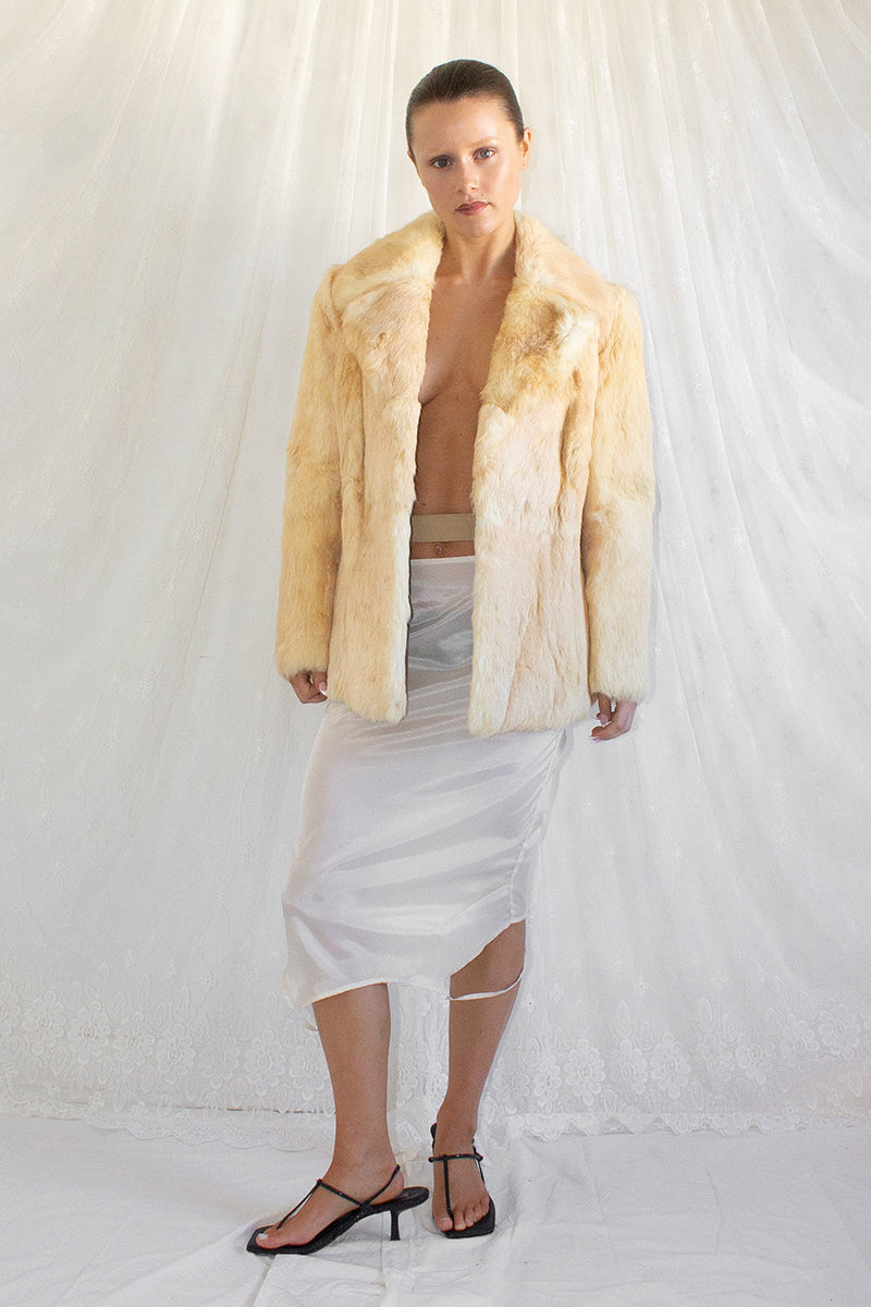 Arturo El Neelo / Rabbit Fur Belted Jacket