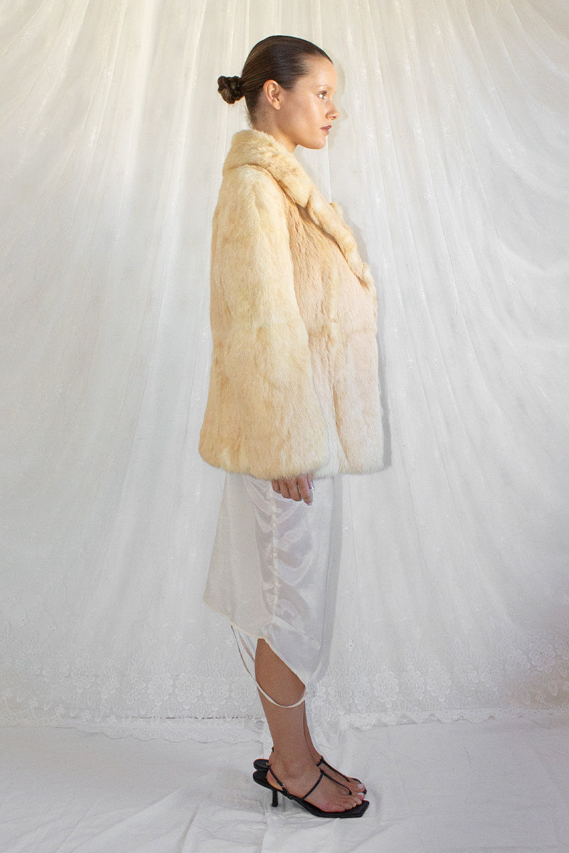 Arturo El Neelo / Rabbit Fur Belted Jacket
