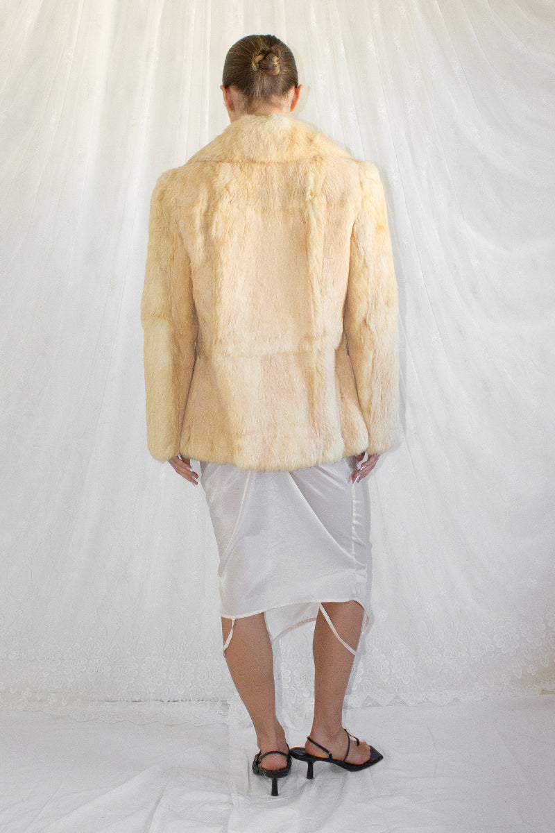Arturo El Neelo / Rabbit Fur Belted Jacket