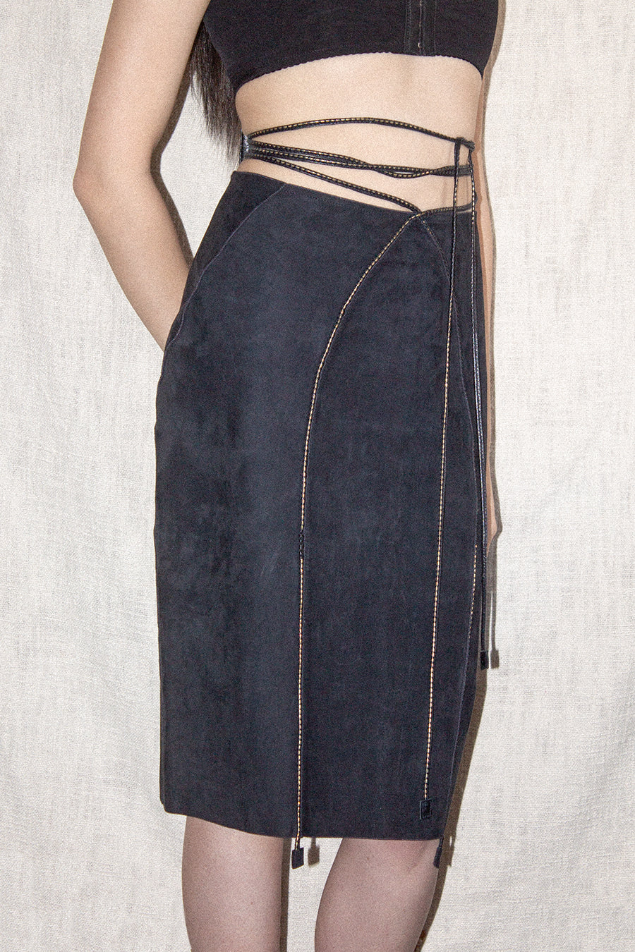 Fendi / SS2003 Suede Skirt