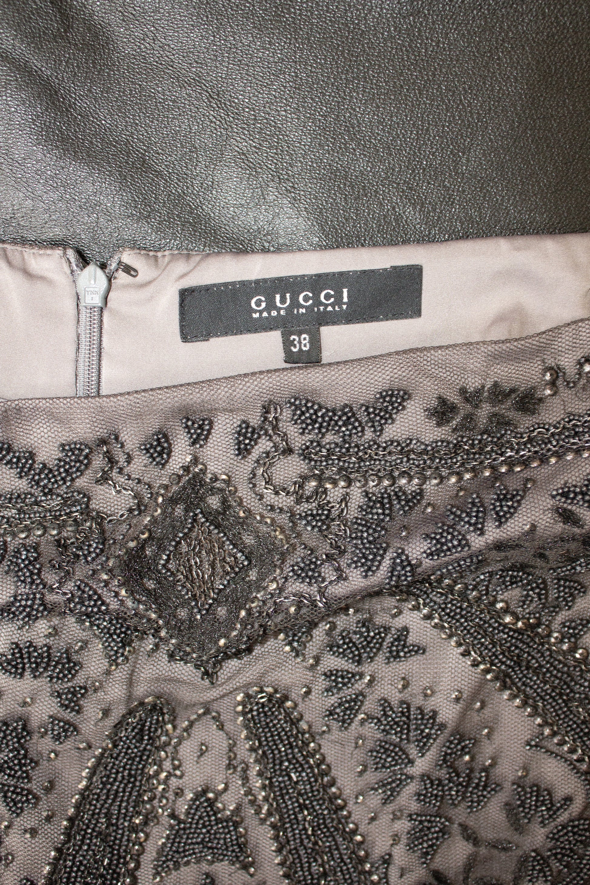 Gucci / FW1999 Beaded Silk Skirt