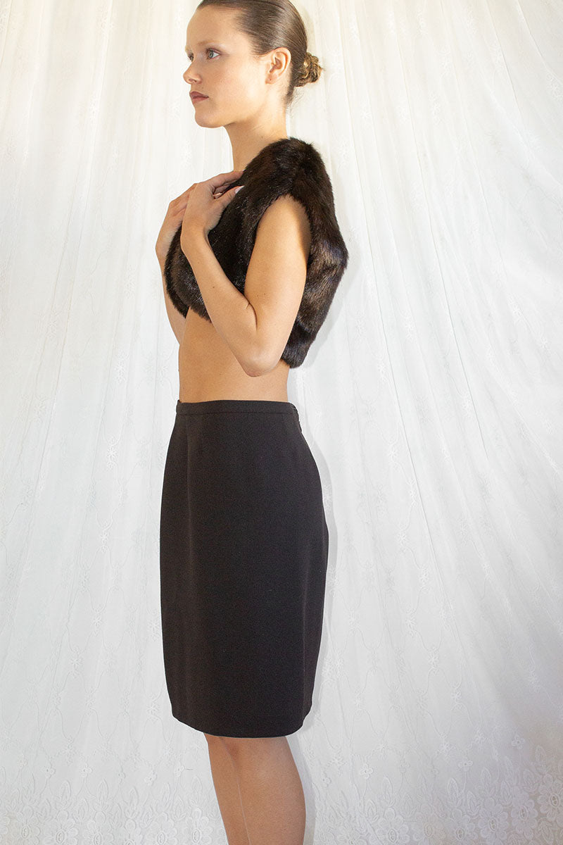 Prada / Wool Midi Skirt