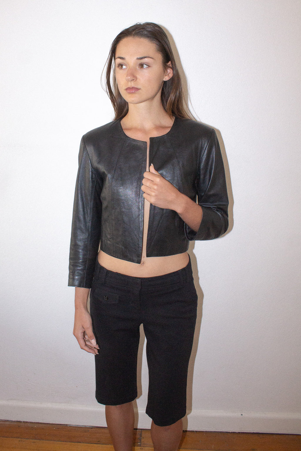 Vintage / Leather Micro Jacket