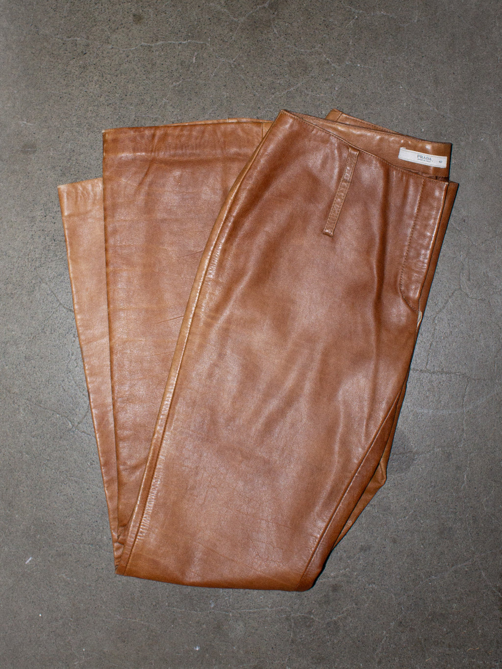 Prada / 100% Leather Flared Pants
