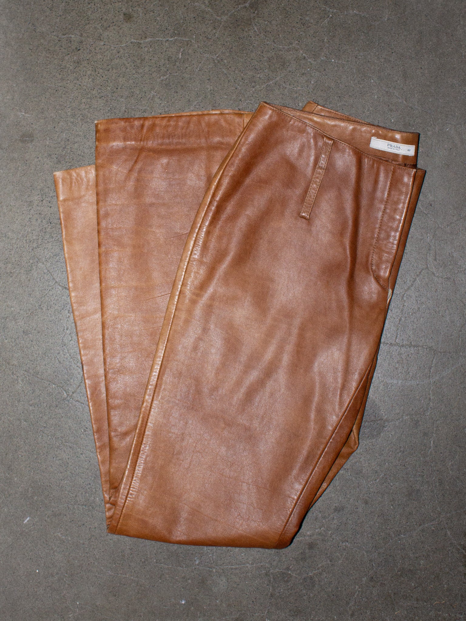 Prada / 100% Leather Flared Pants
