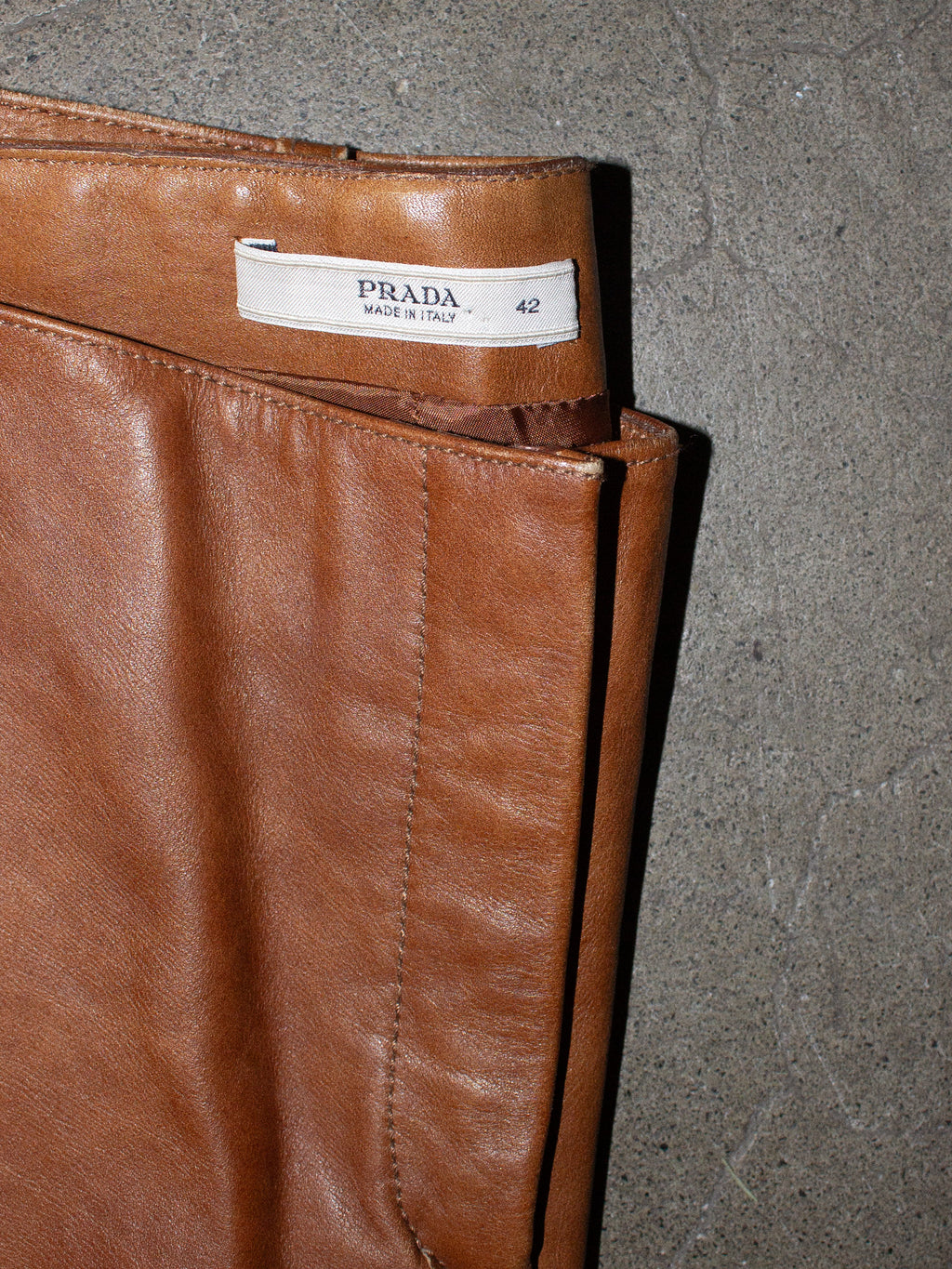 Prada / 100% Leather Flared Pants