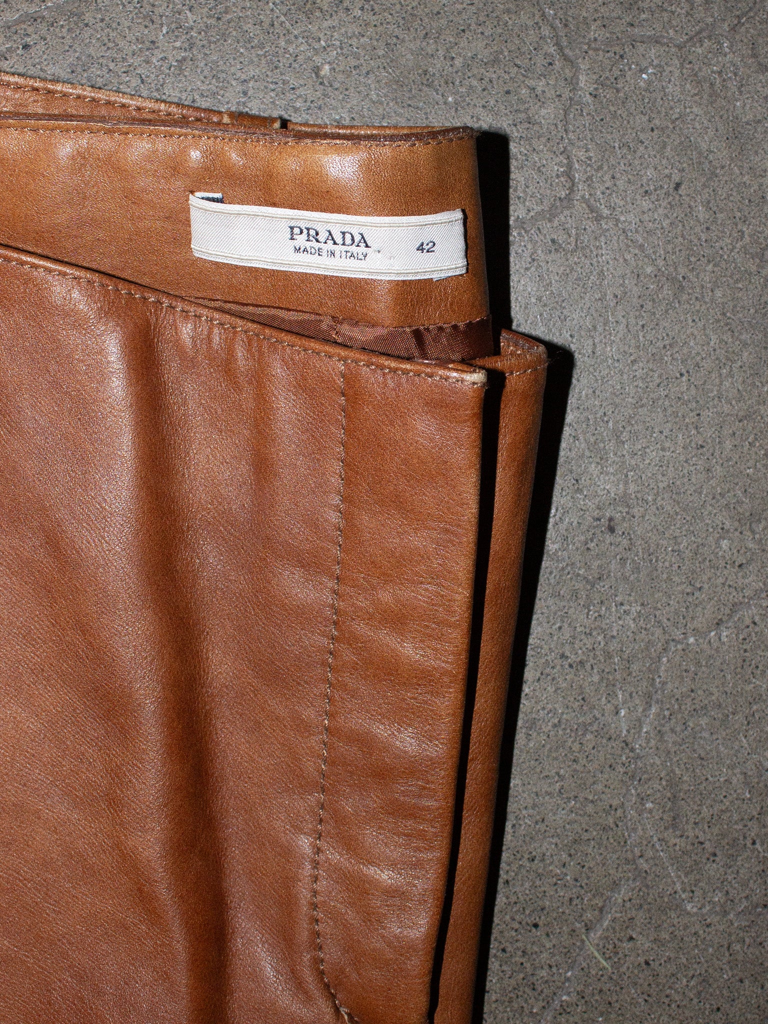 Prada / 100% Leather Flared Pants