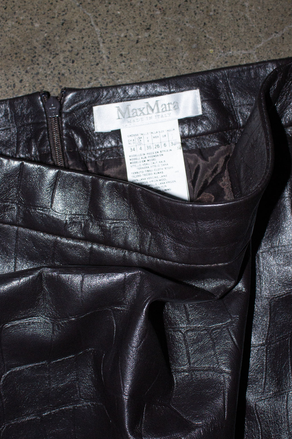 Max Mara / Wool & Croc Skirt