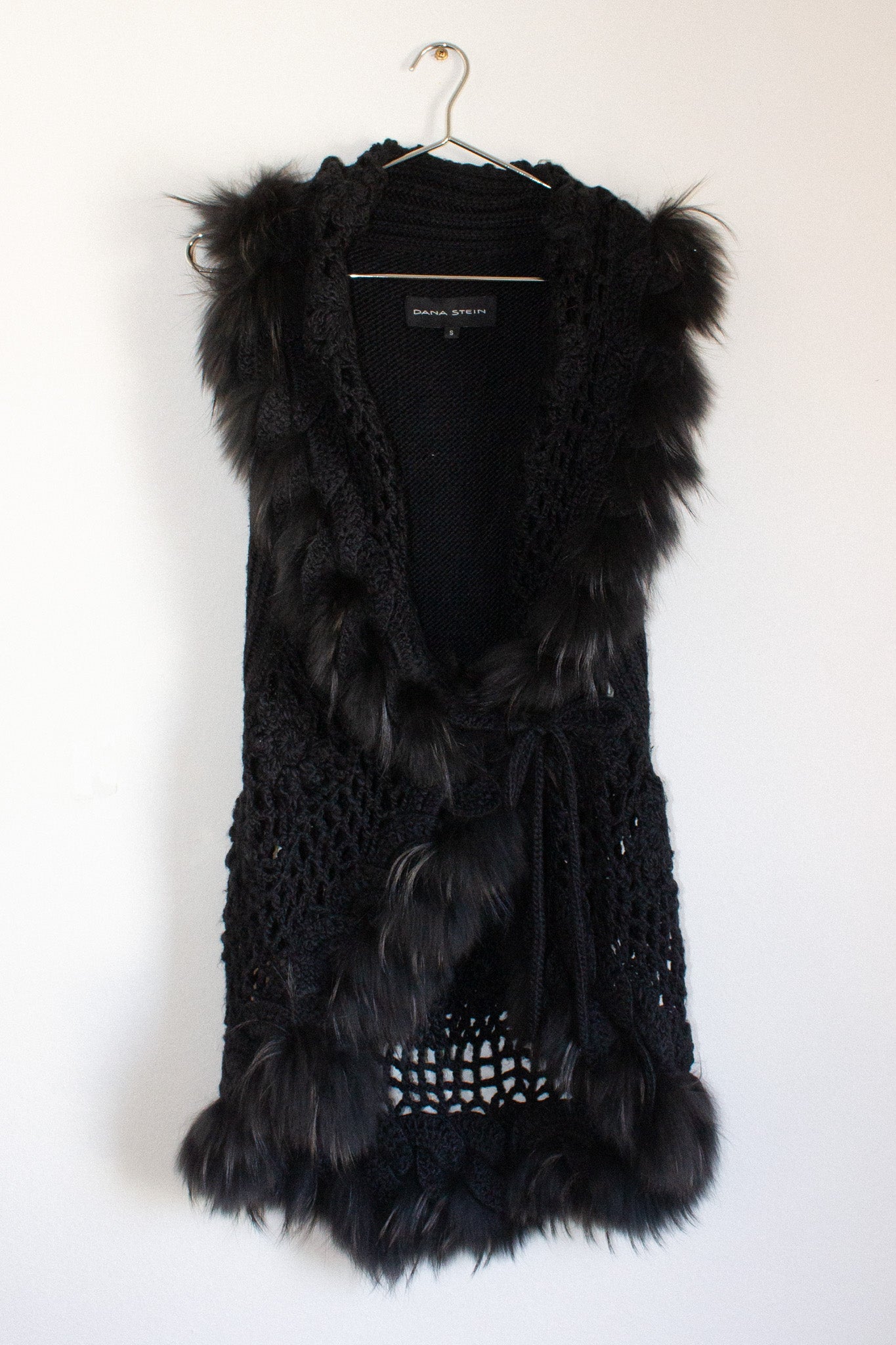 Vintage / Crochet & Fur Vest