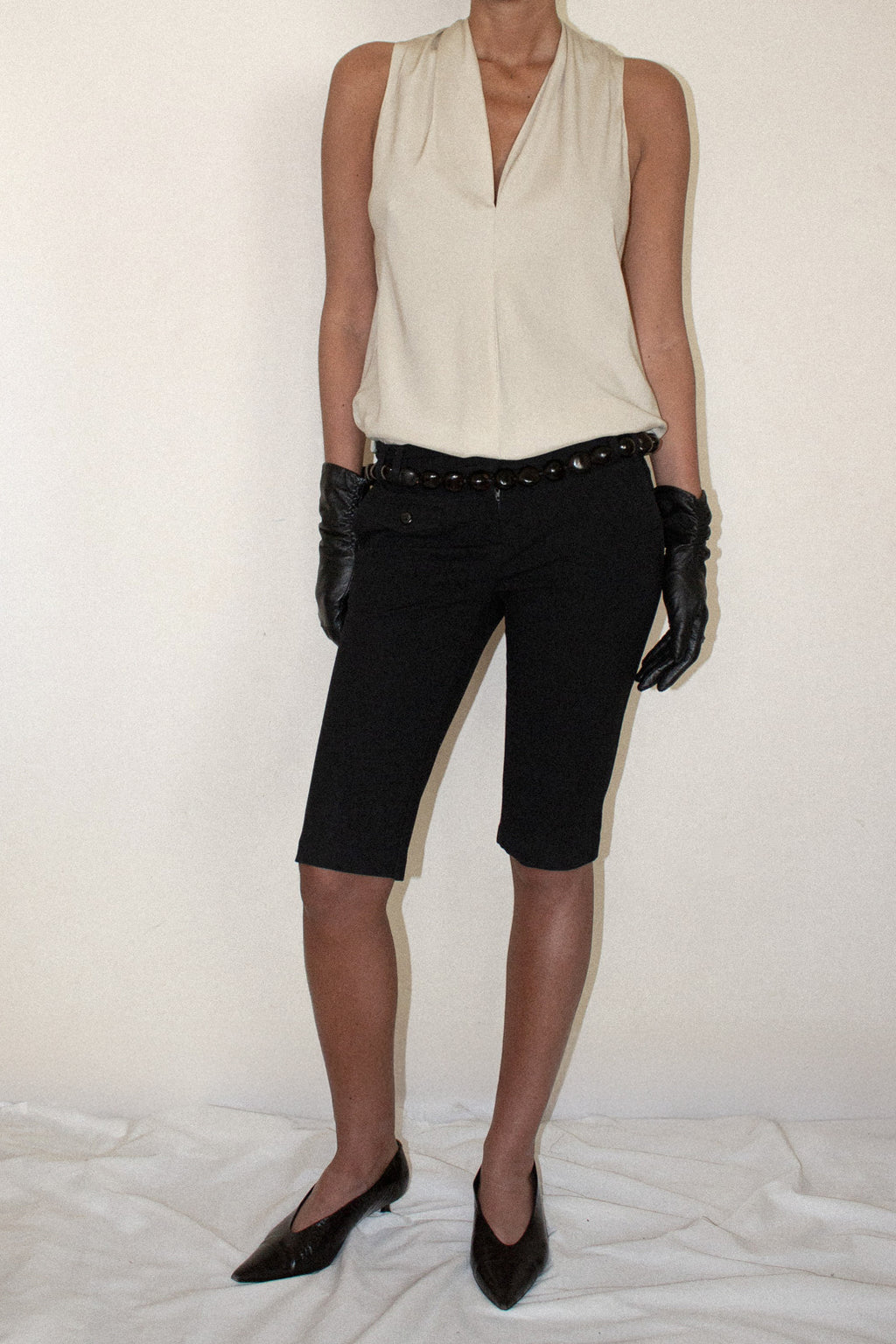 Vintage / Draped Silk Top