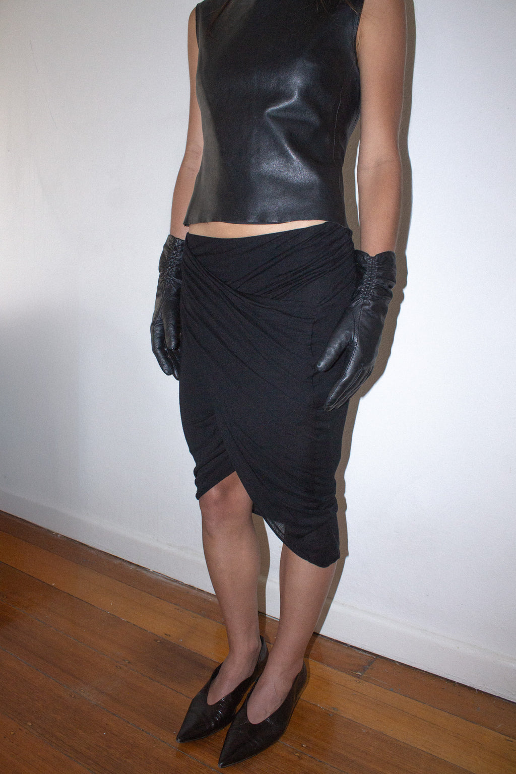 Helmut Lang / Draped Midi Skirt