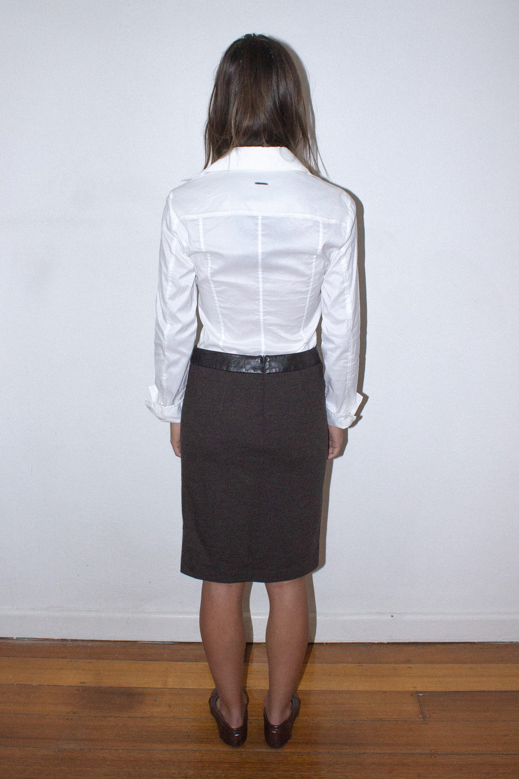 Max Mara / Wool & Croc Skirt