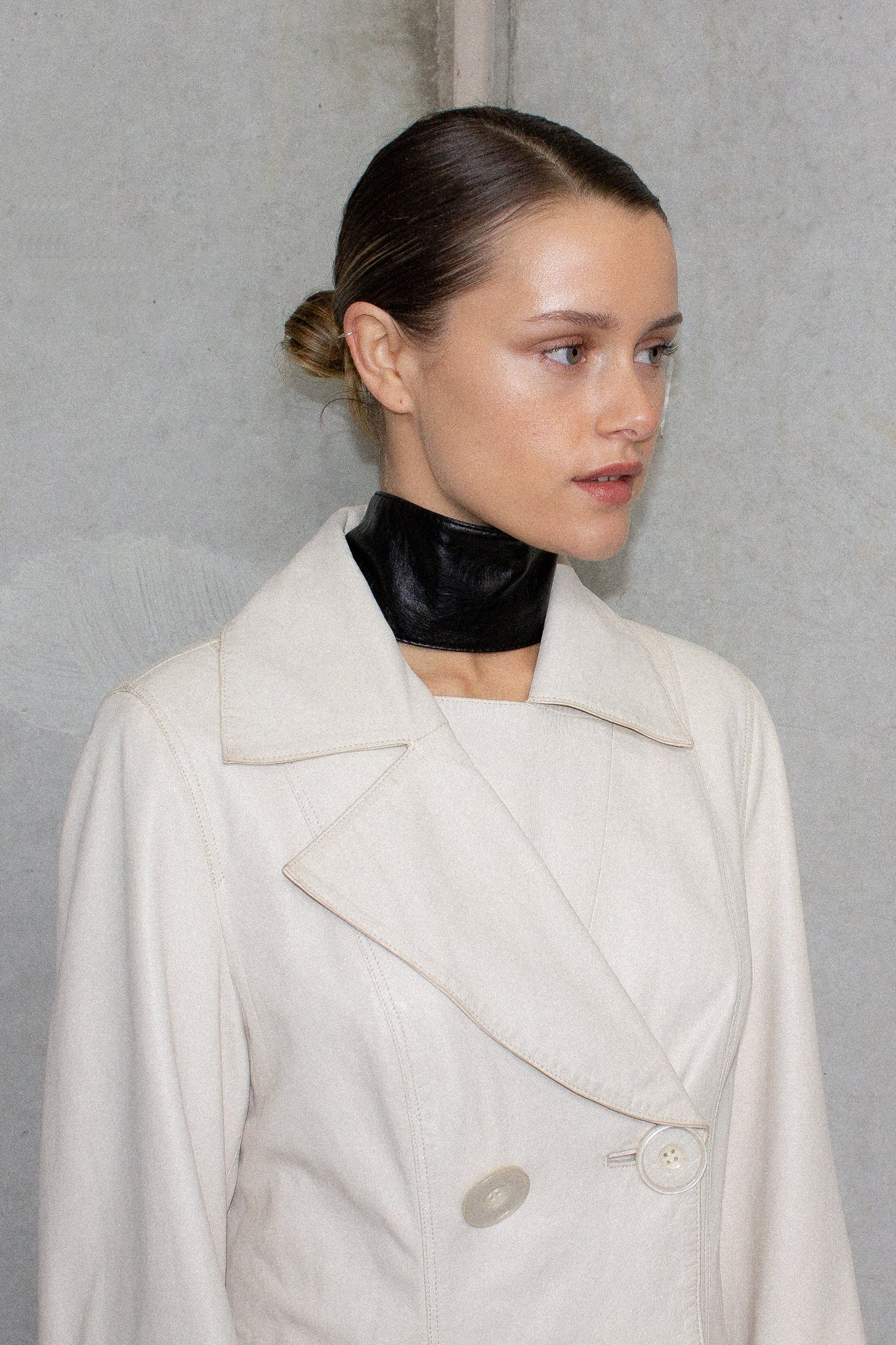 Skin & Things / Cream Leather Jacket
